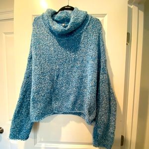 Blue Free People oversized sweater